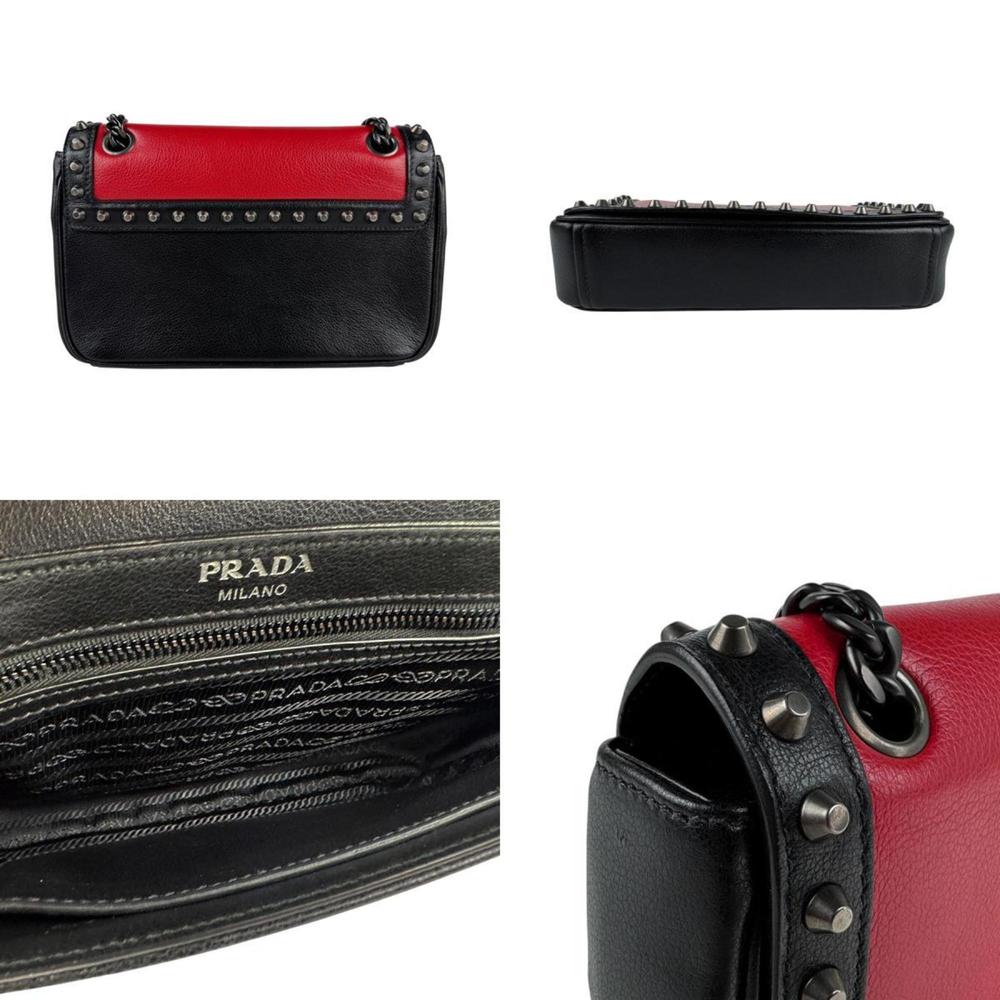 PRADA Black Leather Shoulder Bag - Picture 3 of 5